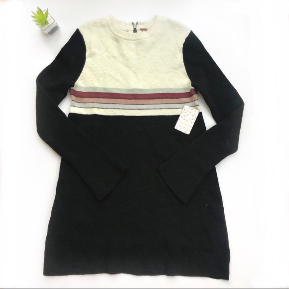 Free People Dresses & Skirts - Free People | Color block sweater dress NWT